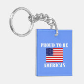 アメリカ誇りを持った赤白と青になる愛国心 キーホルダー (正面左)