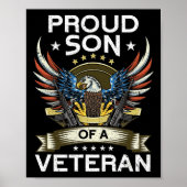 アメリカ誇りを持った退役軍人国旗の誇りを持った息子 ポスター (正面)