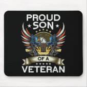 アメリカ誇りを持った退役軍人国旗の誇りを持った息子 マウスパッド (正面)