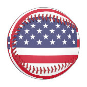 アメリカ誇りを持った野球投手シルエット米国国旗 野球ボール (正面左)