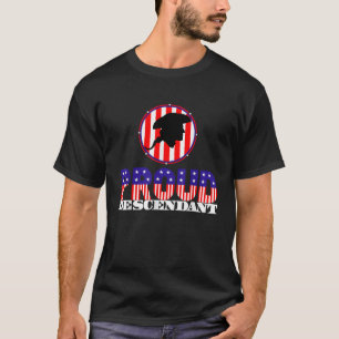 アメリカ誇りを持った革命退役軍人Flの子孫 Tシャツ