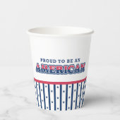 アメリカ誇りを持った、愛国的、海軍のストライプとスター 紙コップ (裏面)