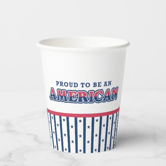 アメリカ誇りを持った、愛国的、海軍のストライプとスター 紙コップ (裏面)
