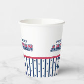 アメリカ誇りを持った、愛国的、海軍のストライプとスター 紙コップ (左)