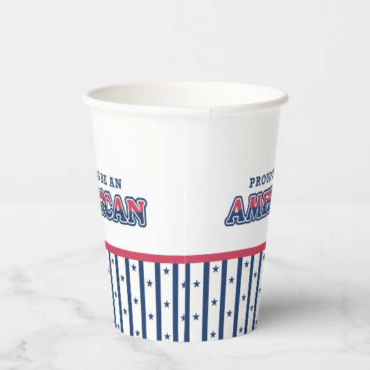 アメリカ誇りを持った、愛国的、海軍のストライプとスター 紙コップ (右)