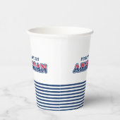 アメリカ誇りを持った、愛国的、海軍ストライプ的 紙コップ (右)