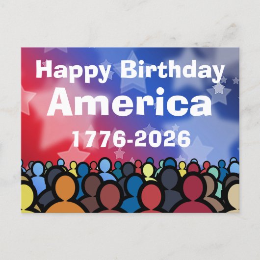 アメリカ誕生日1776-2026 ポストカード (正面)