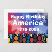 アメリカ誕生日1776-2026 ポストカード (正面/裏面)