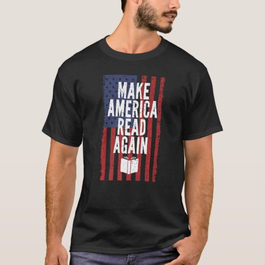 アメリカ読を再び7月読4日に予約する Tシャツ (正面)