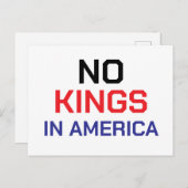 アメリカ警察のレッド・ブルーには王はいない ポストカード (正面/裏面)