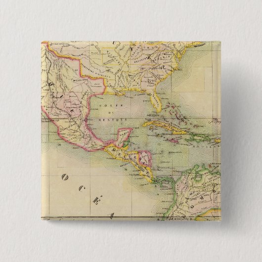 アメリカ議会地図 缶バッジ (正面)