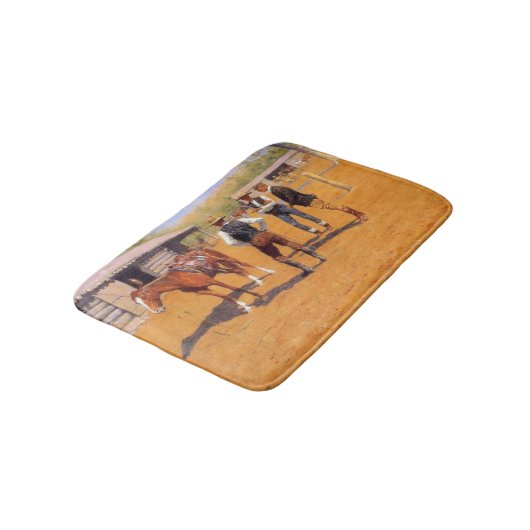 アメリカ買の野生の西のポロポニー バスマット (アングル)