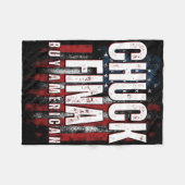 アメリカ買チャックフィナ中国貿易解放日 フリースブランケット (正面(横))