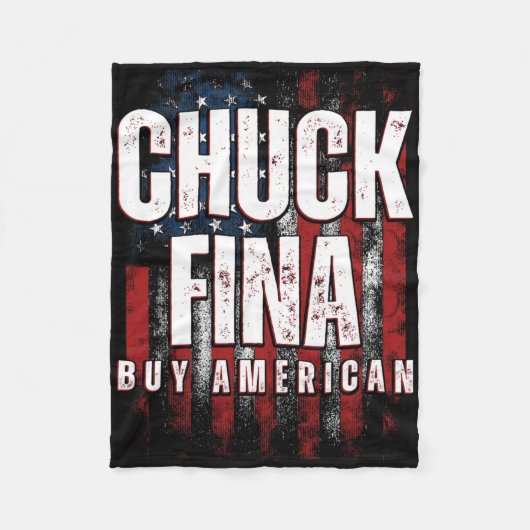 アメリカ買チャックフィナ中国貿易解放日 フリースブランケット (正面)