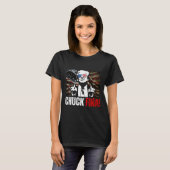 アメリカ買チャックフィナ中国貿易解放日 Tシャツ (正面フル)