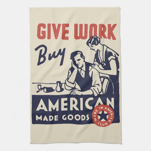 アメリカ買人 キッチンタオル (縦)