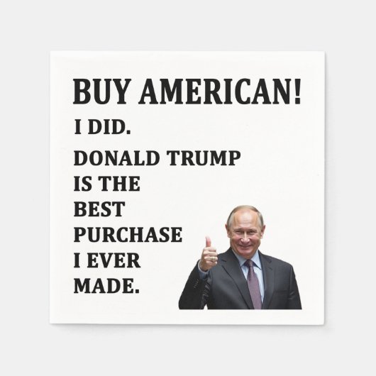 アメリカ買人 スタンダードカクテルナプキン (正面)
