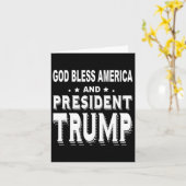 アメリカ賛美とトランプ大統領 カード (黄色い花)