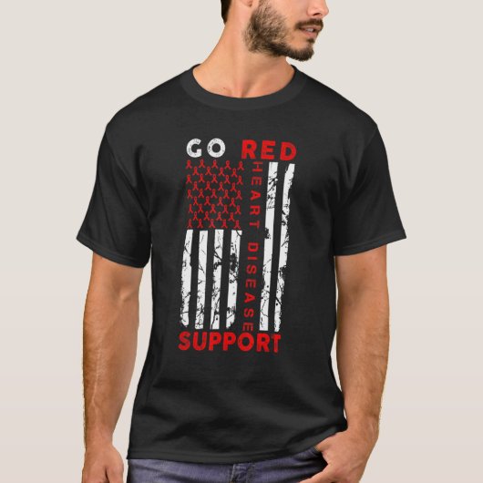 アメリカ赤いハートの病気啓発サポート隊 Tシャツ (正面)