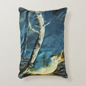 アメリカ赤リス抽象芸術印象派 アクセントクッション (正面(垂直))