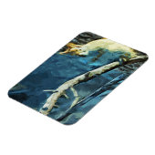 アメリカ赤リス抽象芸術印象派 マグネット (左側)