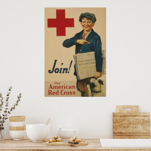 アメリカ赤十字に参加する ポスター (キッチン)