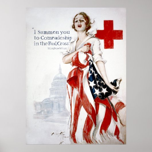 アメリカ赤十字ヴィンテージ第一次世界大戦のポスター ポスター (正面)