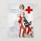 アメリカ赤十字ヴィンテージ第一次世界大戦のポスター ポストカード (正面)