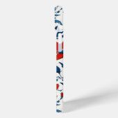 アメリカ赤白と青のフローラとハゲのワシ Case-Mate iPhoneケース (裏面 / 左)