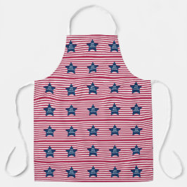 アメリカ赤白と青を祝福する神 エプロン