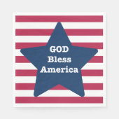 アメリカ赤白と青を祝福する神 スタンダードランチョンナプキン (正面)