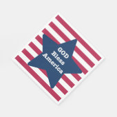 アメリカ赤白と青を祝福する神 スタンダードランチョンナプキン (角)