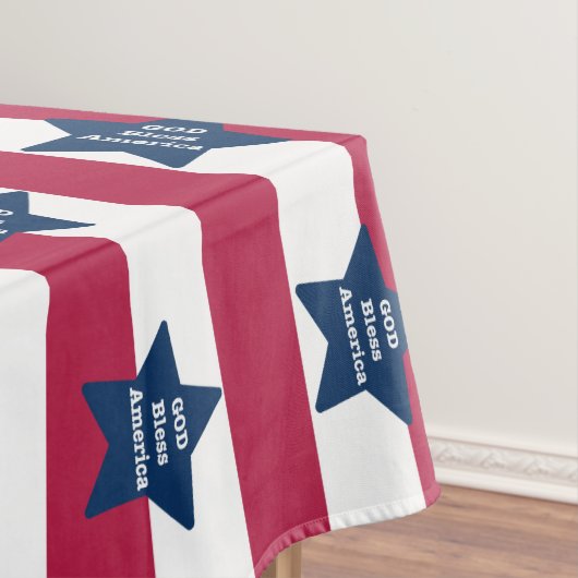 アメリカ赤白と青を祝福する神 テーブルクロス (インサイチュ)
