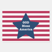 アメリカ赤白と青を祝福する神 ラッピングペーパーシート (正面2)