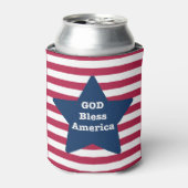 アメリカ赤白と青を祝福する神 缶クーラー (缶正面)