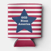 アメリカ赤白と青を祝福する神 缶クーラー (正面)