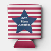 アメリカ赤白と青を祝福する神 缶クーラー (裏面)