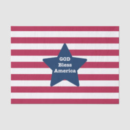 アメリカ赤白と青を祝福する神 薄葉紙
