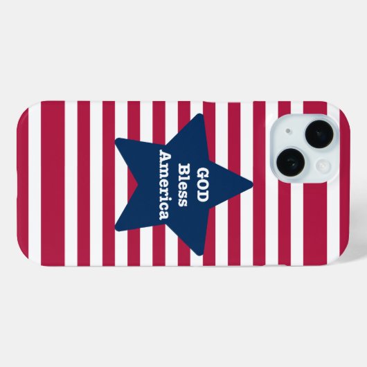 アメリカ赤白と青を祝福する神 Case-Mate iPhoneケース (裏面 (横))