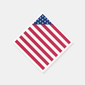 アメリカ赤白ストライプ星旗ナプキン スタンダードカクテルナプキン (角)