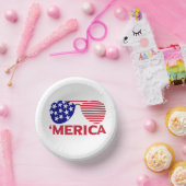 アメリカ赤白青サングラス ペーパーボウル (パーティー)