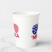 アメリカ赤白青サングラス 紙コップ (左)