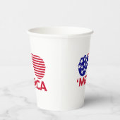 アメリカ赤白青サングラス 紙コップ (右)