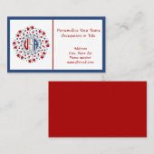 アメリカ赤白青花火愛国的アメリカ 名刺 (正面/裏面)