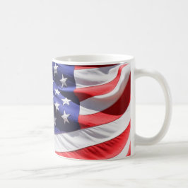 アメリカ赤白・青国旗 コーヒーマグカップ