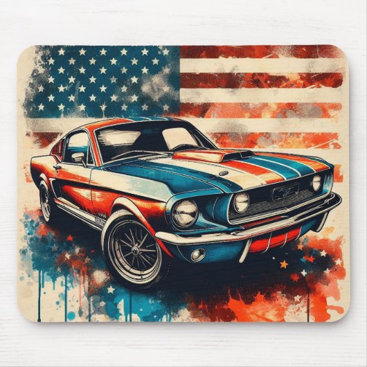 アメリカ車 マウスパッド (正面)