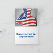 アメリカ軍の皆さん、退役軍人に感謝を、退役軍人の日 カード (内部)