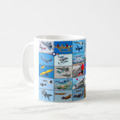 アメリカ軍レガシー航空機「モンタージュ」 コーヒーマグカップ (正面左)