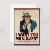 アメリカ軍人が第二次世界大戦のポスターを求める 招待状 (正面/裏面)