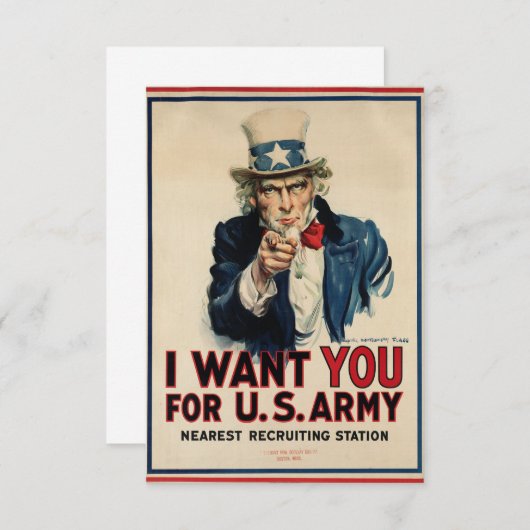 アメリカ軍人が第二次世界大戦のポスターを求める 招待状 (正面/裏面)